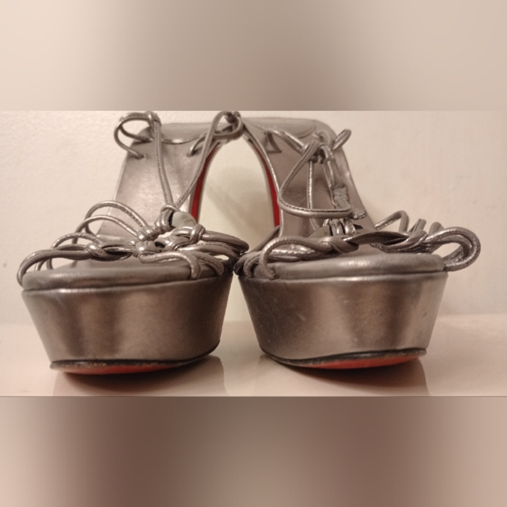 Christian Louboutin Metallic Sandals - Picture 5 of 15